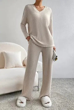 Autumn Ribbed Knit Cozy Set
