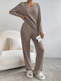 Autumn Ribbed Knit Cozy Set